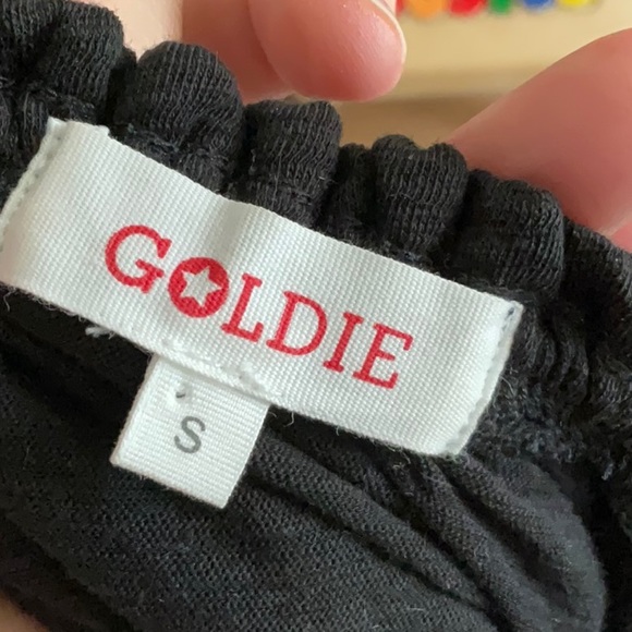 100% Prima Cotton Black Goldie, off the shoulder Sun dress. Like new! Small - Picture 12 of 14